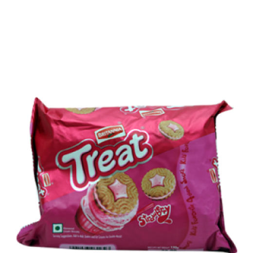 Britannia Treat Strawberry Cream Biscuit - 145 Gms